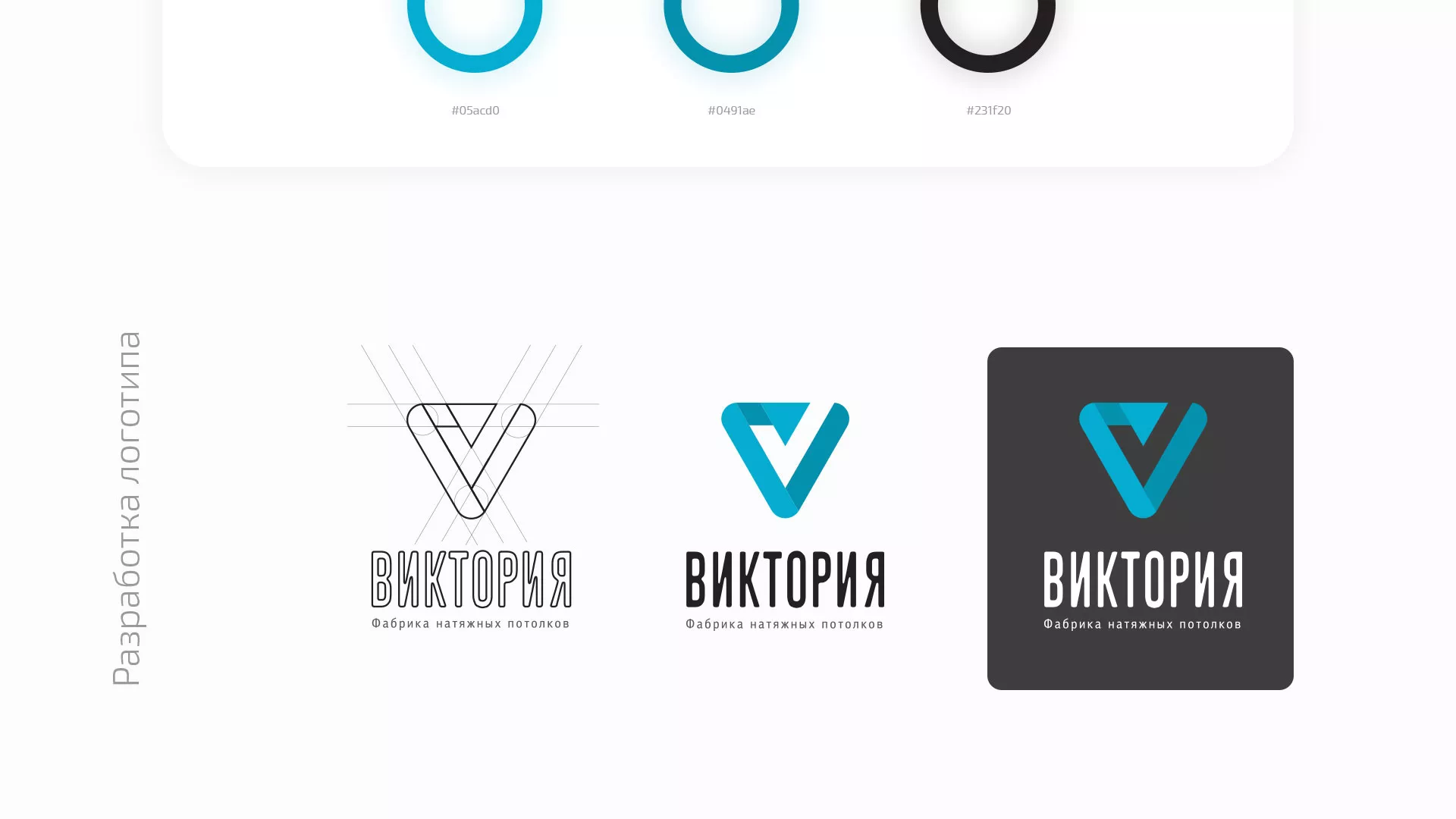 Разработка фирменного стиля компании по продаже и установке натяжных потолков в Колпино