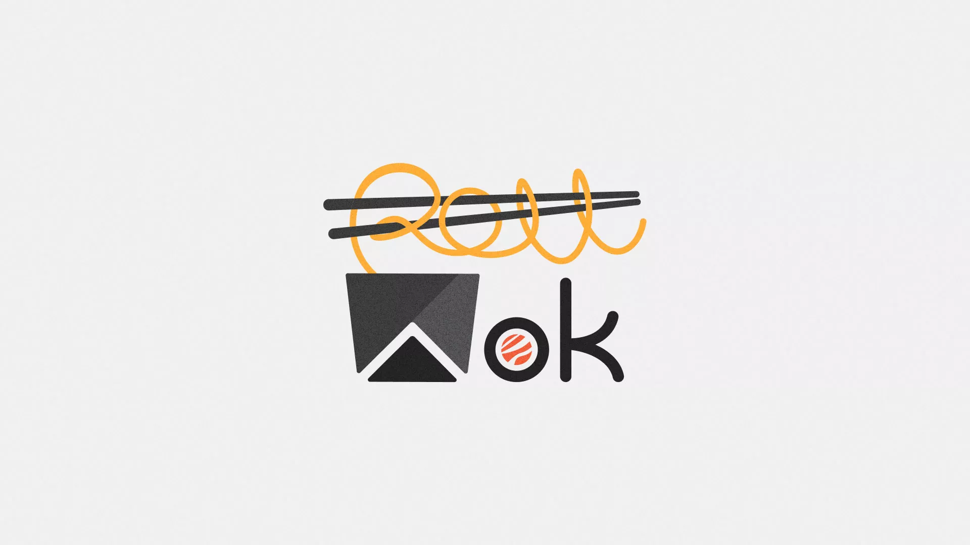 Разработка логотипа суши-бара «Roll Wok Club» в Колпино