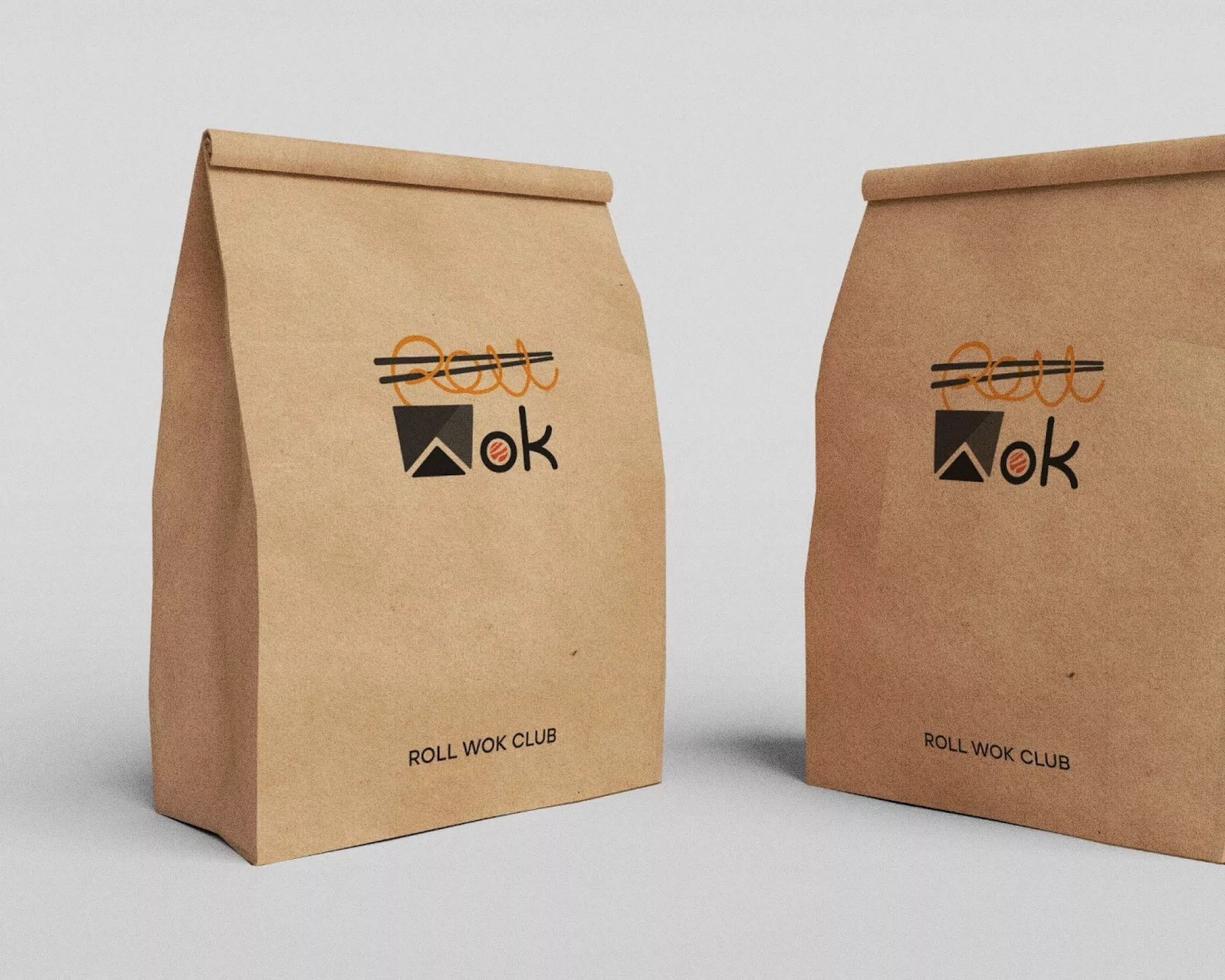 Создание дизайна упаковки суши-бара «Roll Wok Club» в Колпино